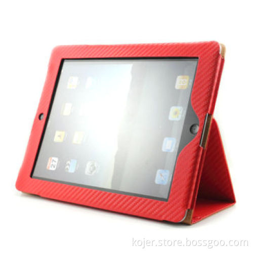 Leather Case for iPad 2, A Stand from Fold, with Access to Earphones Jack and USB Port